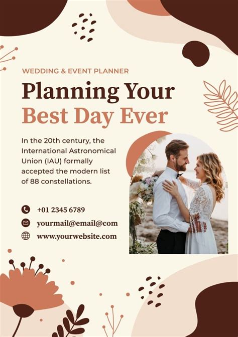 Customize This Hand Drawn Waves Wedding And Event Planner Flyer Ready Made Template