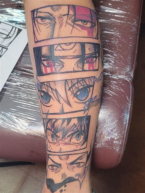 Couple recent Tattoos. Pokemon and Anime Mashup : r/Animetattoos