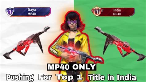 Pushing Top 1 In Mp40 Solo Br Rank Weapon Glory Pushing With Tips And