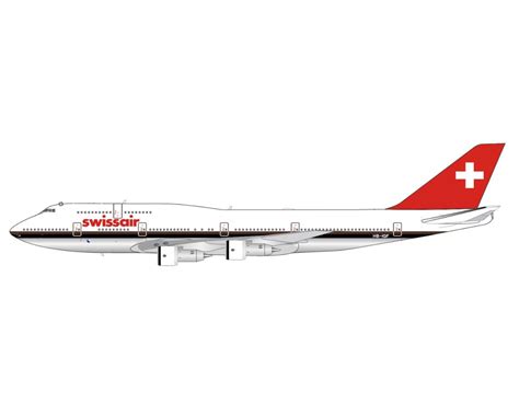 JetCollector Swissair B747 300 Polished W Stand HB IGF 1 200