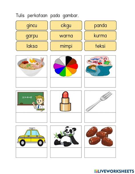 Perkataan Kvkkv Interactive Activity For Pemulihan Live Worksheets