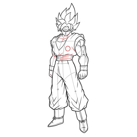 Learn How To Draw Goku In Ssgss From Dragon Ball Fighterz