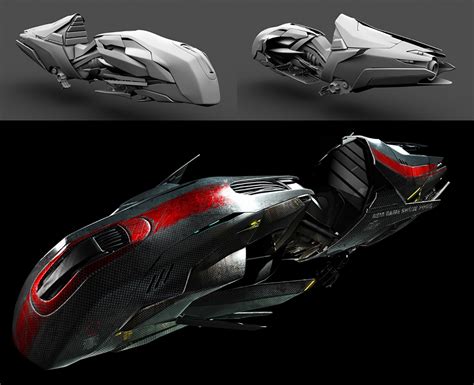 3D Futuristic Hover Jet Bike Concept Illustration Illustration Agent