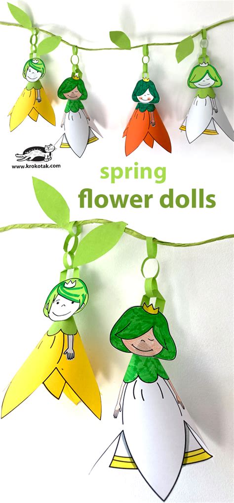 Krokotak Spring Flower Dolls