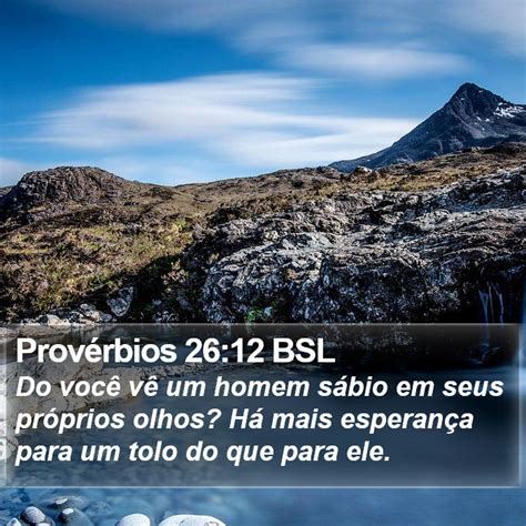 Provérbios 26 12 BSL Do você vê um homem sábio em seus próprios