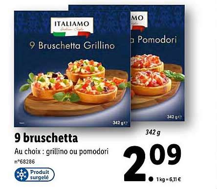 Promo Bruschetta Italiamo Chez Lidl Icatalogue Fr