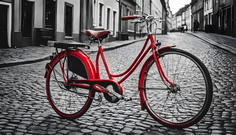 Premium Photo | A red bike with a red frame that says the number 1