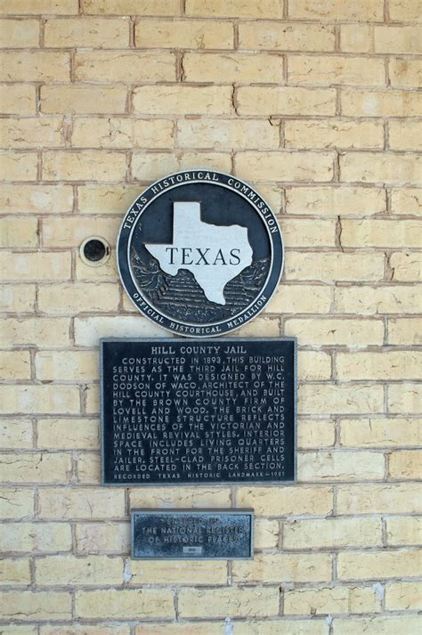 Hill County Jail Historical Marker In Hillsboro Texas Stevesheriw