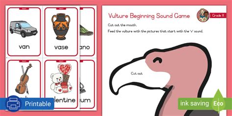 Gr R Phonics Printable Game V Sound Hecho Por Educadores