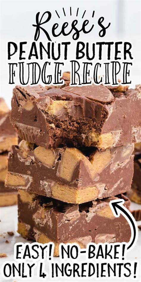 This Easy No Bake Reeses Peanut Butter Fudge Is Loaded With Smooth