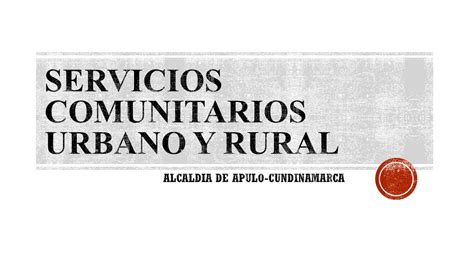 Apulo Servicios Comunitarios Urbano Y Rural