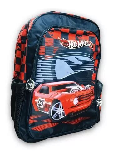 Mochila Espalda Grande PuLG Hot Wheels Licencia Original Envío gratis