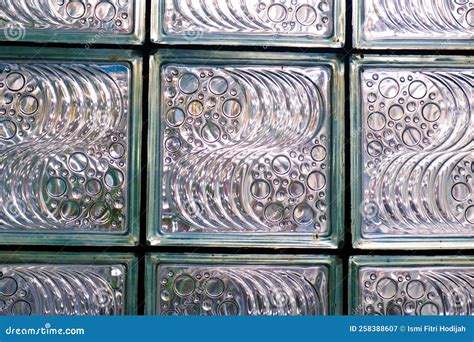 Pattern of Glass Block Wall Stock Image - Image of glass, crystal ...