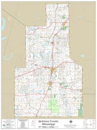 Quitman County Mississippi 2023 Wall Map | Mapping Solutions