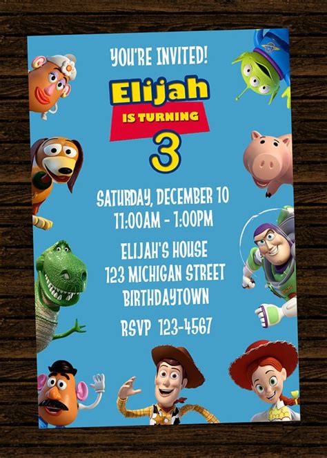 FREE Printable Toy Story Birthday Party Invitations | Download Hundreds