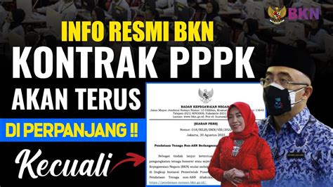 INFO TERBARU PERPANJANGAN KONTRAK ASN PPPK 2023 TERBARU Selamat Yaa