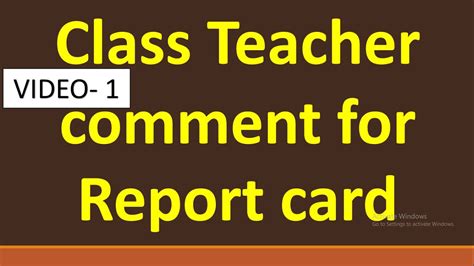 How To Write Remarks On Report Card Remarks For Students Classroom