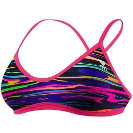 TYR Womens Fresno Trinity Swim Bikini Purple Multi