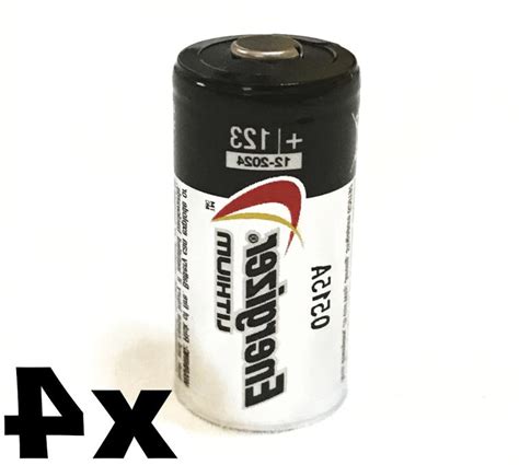 4 Four Cr123 Energizer 3v Lithium Batteries Cr123a