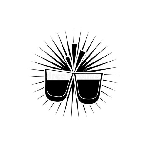 Cheers Glasses Icon Isolated On White Background Stock Vector