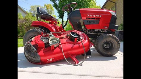 How To Remove And Re Install Mower Deck Craftsman T110 Lawn