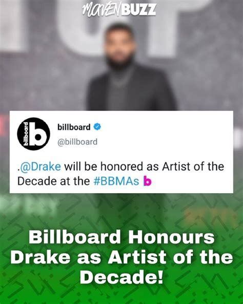 Drake to receive Artist of the Decade Award at 2021 Billboard Music ...