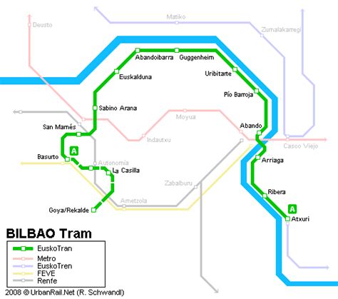 Mapa Del Tranvía De Bilbao Para Descarga Gratuita