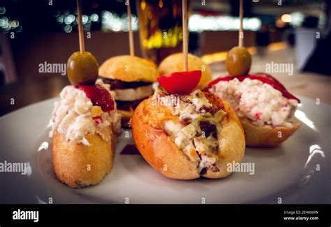 Traditional tapas from restaurants in Spain Stock Photo - Alamy