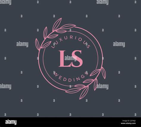 Ls Initials Letter Wedding Monogram Logos Template Hand Drawn Modern