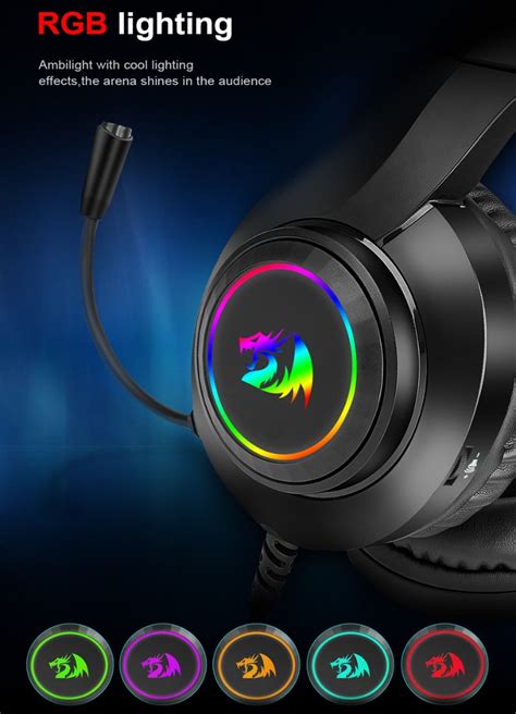 Redragon HYLAS RGB Gaming Headset Black