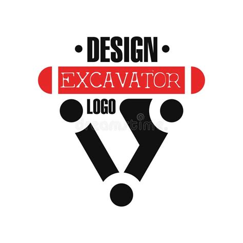 Logotipo Del Excavador Ejemplo Del Vector De La Etiqueta Del Servicio De La Retroexcavadora