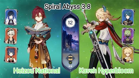 C5 Heizou National C1 Kaveh Hyperbloom Spiral Abyss 3 8 Floor 12