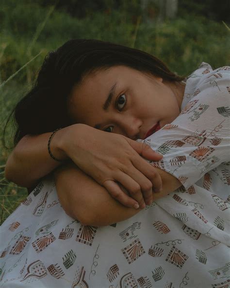 woman holding  railings  stock photo