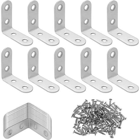 Lot De 24 Équerres D Angle En Acier Inoxydable En Forme De L 90 Degrés