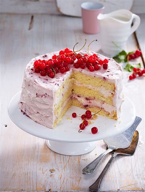 Johannisbeer Mascarpone Torte Bilder Kaufen Stockfood