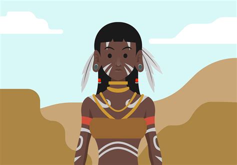 Indigenous People Vector Illustration 246259 Vector Art At Vecteezy