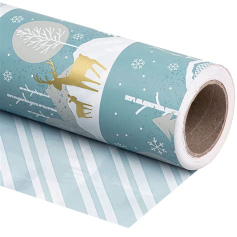 Two Packs Wrapaholic Reversible Christmas Wrapping Paper Mini