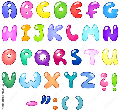 Bubble Letters Stock Vector Adobe Stock