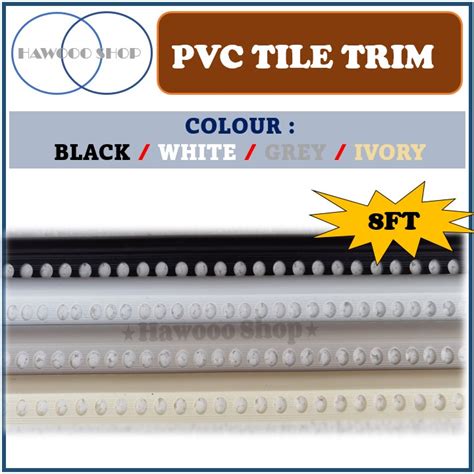 Round Edge Pvc Plastic Tile Trim Pvc Mosaic Corner Shopee Malaysia