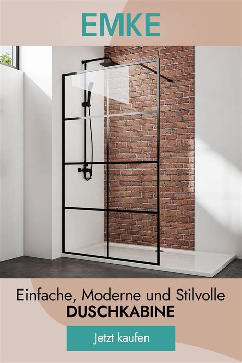 Moderne Walk In Duschtrennwand Im Industriellen Stil Bathroom Decor