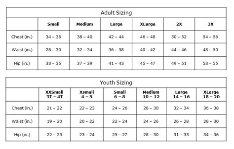 Augusta Sportswear Youth Size Chart - Greenbushfarm.com