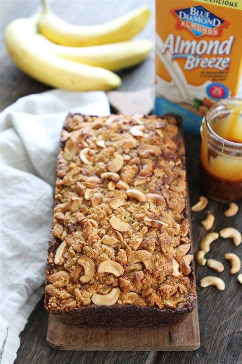 Salted Caramel Cashew Banana Bread Two Peas And Their Pod Almond Milk Recipes Milk Recipes