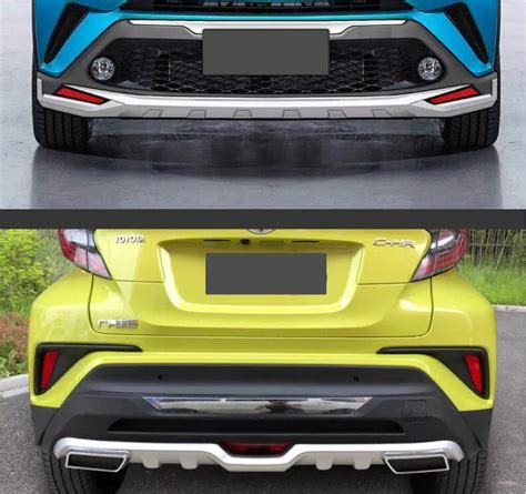 JIOYNG ABS 2PCS Front Rear Bumper Diffuser Protector Guard Skid Plate