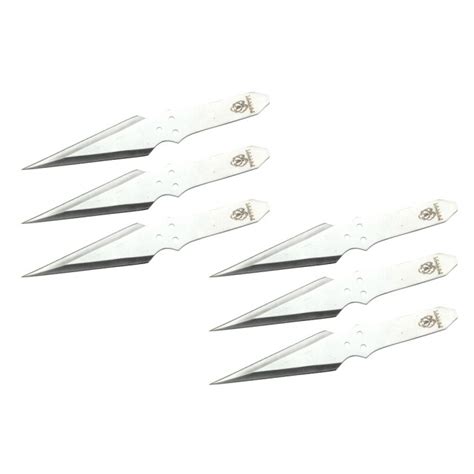 Aeroblades 6 Piece Silver Buckshot Throwing Knife Set 9″ Giri Martial Arts Supplies