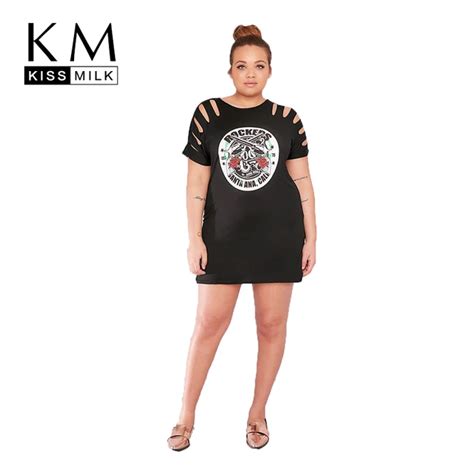 Aliexpress Buy Kissmilk Women Plus Size Floral Print Mini Punk T