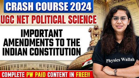 UGC NET Political Science 2024 Important Amendments To Indian