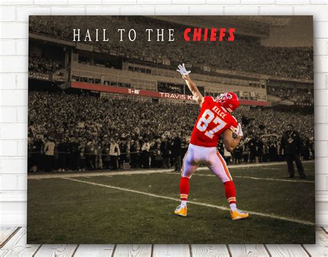 Travis Kelce Canvas Print Kansas City Chiefs Wall Art | Etsy