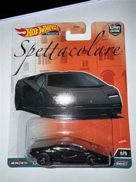 Hot Wheels Premium Spettacolare Lamborghini Countach Lpi Black Chase Eur