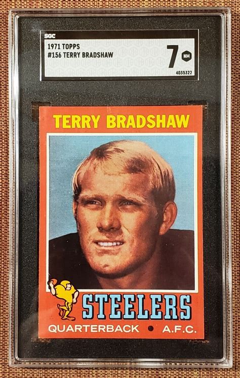 1971 Topps 156 Terry Bradshaw Pittsburgh Steelers Rookie Football Card