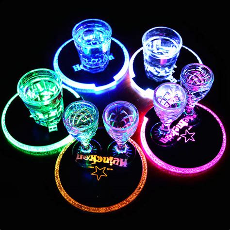 Custom Led Light Up Coasters Flashion Statement